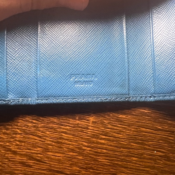 Prada Saffiano Leather Blue Key Holder - Picture 2 of 7